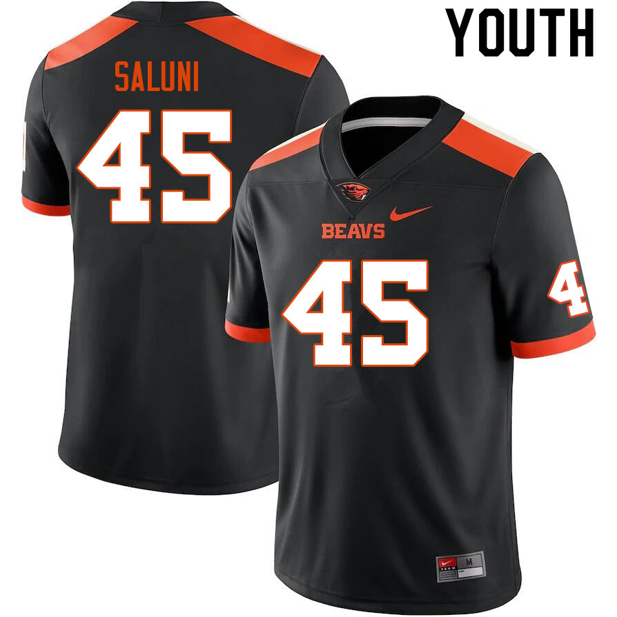 Youth #45 Semisi Saluni Oregon State Beavers College Football Jerseys Sale-Black - Click Image to Close